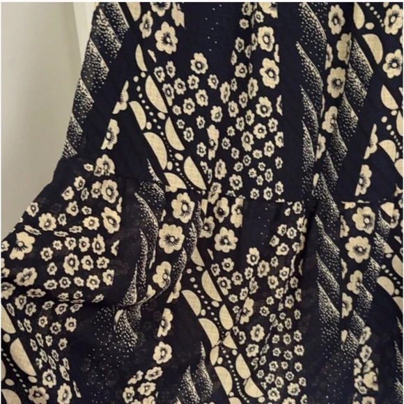 BA&SH navy and ivory dress - Picture 4 of 7